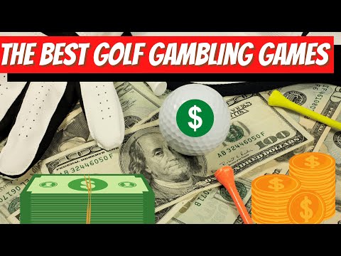 Golf gambling: golf ball on cash